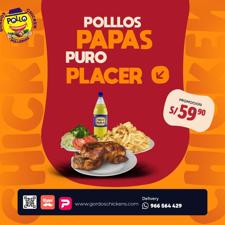 Proyecto branding Gordos Chickens Post Agosto