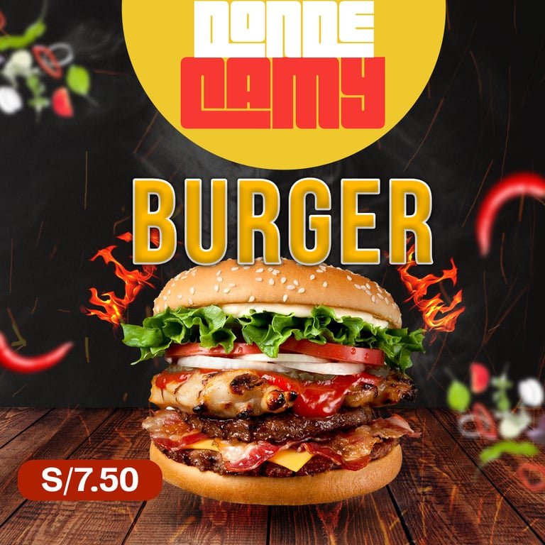 Proyecto branding Donde Cami Hamburgesa
